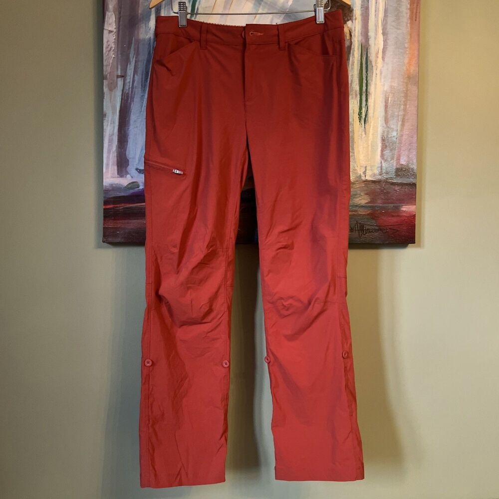 Orvis Sz 10 Hiking Outdoor Pants Nylon Orange EXCELLENT